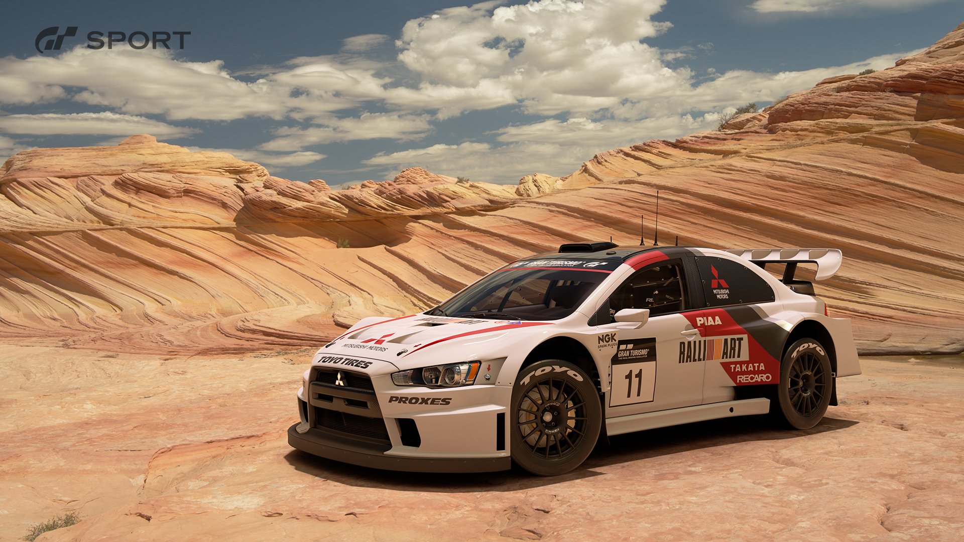 Gran Turismo Sport Mitsubishi Lancer Evolution Final Edition Gr B rally car exterior 1